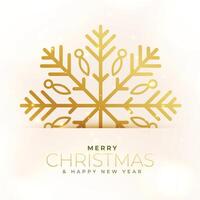 stylish golden snowflake christmas festival background vector