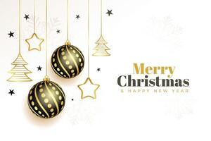 merry christmas and new year realistic background vector