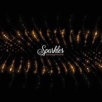 shiny golden sparkles trails shimmering background vector