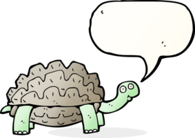 tortue de dessin animé avec bulle de dialogue png