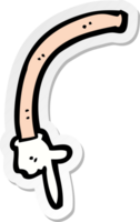 sticker of a cartoon pointing arm png