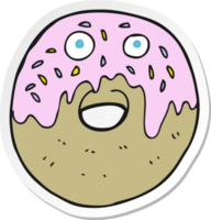 adesivo de um donut de desenho animado png