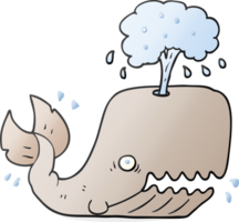 dessin animé baleine jaillissant de l'eau png