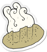 adesivo di un pane cartone animato png