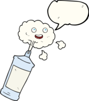 speech bubble cartoon spraying whipped cream png