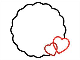 Valentine Frame Heart Background Illustration vector