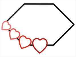 Valentines Day Frame Heart Background vector