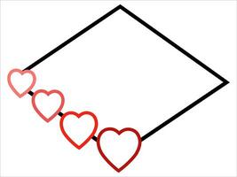 Frame Heart Background Valentines Day vector