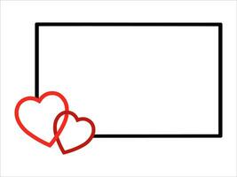 Valentine Heart Frame Background Illustration vector