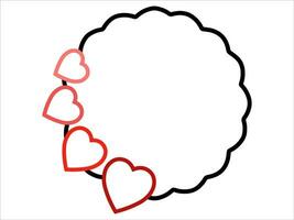 Valentine Frame Heart Background Illustration vector