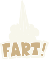 eben Farbe Illustration von ein Karikatur Furz Symbol png