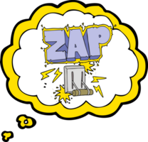 thought bubble cartoon electrical switch zapping png