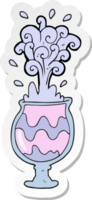 sticker of a cartoon weird cocktail png