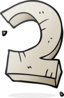 cartoon stone number two png