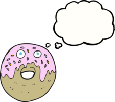 thought bubble cartoon doughnut png