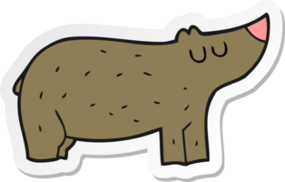 pegatina de un oso de dibujos animados png