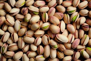 AI generated Nutty elegance a top view of pistachios on a table photo