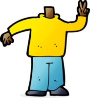 cartoon body giving peace sign mix and match cartoons or add own photos png