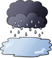 nube de lluvia de dibujos animados png