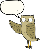 discours bulle dessin animé hibou png