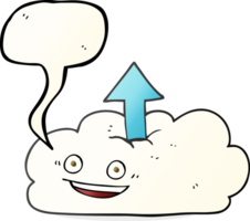 speech bubble cartoon upload to the cloud png