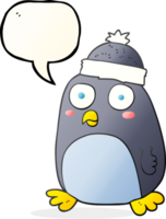 toespraak bubbel tekenfilm pinguïn png