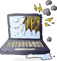 Cartoon kaputter Computer png