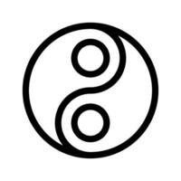 Yin Yang Icon Vector Symbol Design Illustration