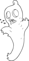 black and white cartoon ghost png