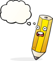 happy thought bubble cartoon pencil png