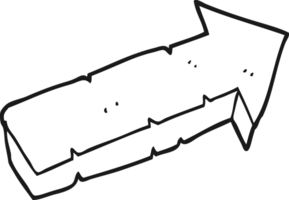 black and white cartoon stone pointing arrow png