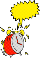 comic book speech bubble cartoon ringing alarm clock png