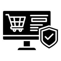 Cyber Shopping icon line vector illustration