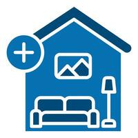 Room Addition icon line vector illustration