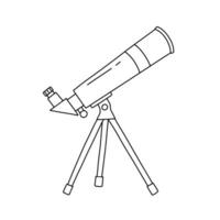 Telescope icon. Vector doodle sketch.