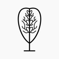 Simple and Minimalist Tree Illustration vector