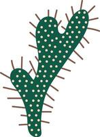 Cactus doodle cute flat design succulent collection. vector