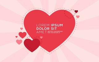 moderno antecedentes de San Valentín día, romance, corazones, diseño vector modelo editable y redimensionable eps 10