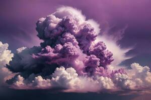 AI generated abstract cloud purple haze photo