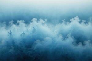 AI generated abstract blue fog with bits photo