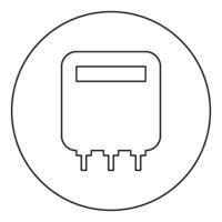 Electric meter home electricity power counts energy measuring consumption equipment icon in circle round black color vector illustration image outline contour line thin style