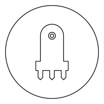 láser nivel herramienta medida edificio Ingenieria equipo dispositivo para constructor construcción herramienta icono en circulo redondo negro color vector ilustración imagen contorno contorno línea Delgado estilo