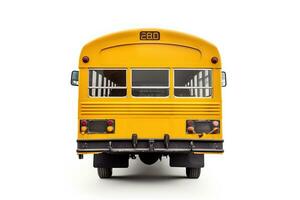 AI generated a school bus is shown on a white background photo