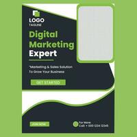 Digital Marketing Flyer Template Design vector