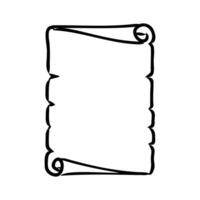 paper scroll vector sketch