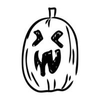 Halloween pumpkin vector sketch