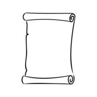 paper scroll vector sketch