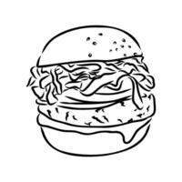 hamburguesa vector bosquejo