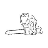 chain saw vector sketch