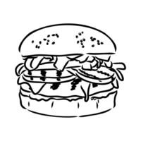 hamburguesa vector bosquejo